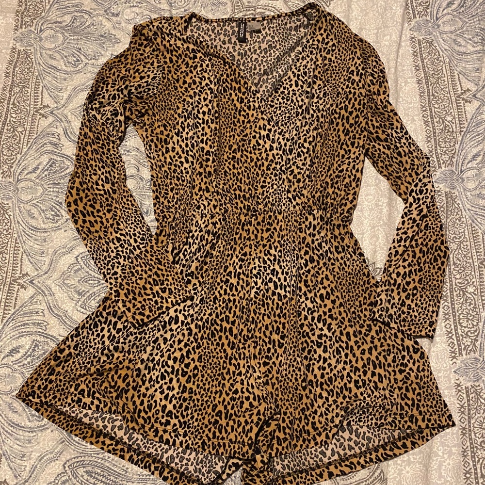 Size 6 Animal Print Long-Sleeved Romper from H&M